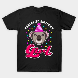 Koala Bear Koalafied Birthday Girl Retro Party T-Shirt